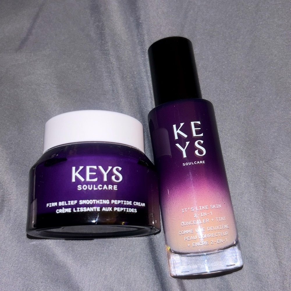 Keys Soulcare 2-in-1 Tinted Concealer & Firm Belief Smoothing Peptide cream